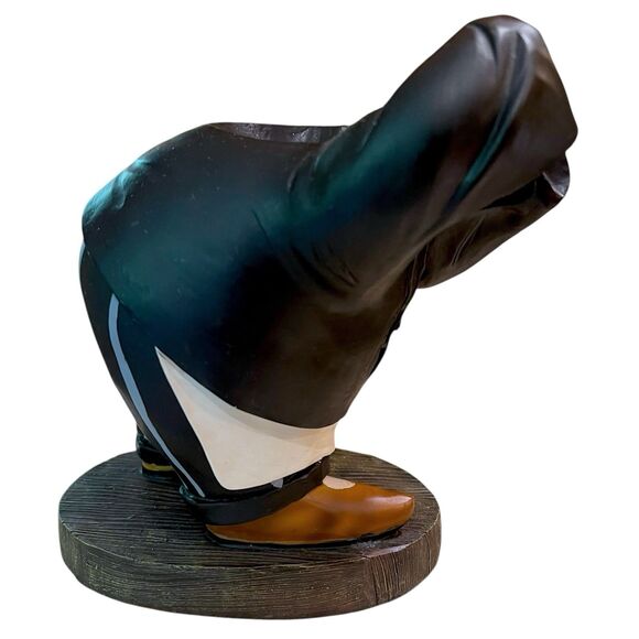 7in Resin Chubby Waiter Wine Bottle Holder Figurine Kitchen Bar Decor - Picture 6 of 10